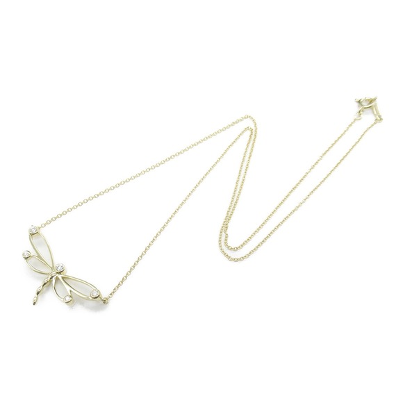 Tiffany Dragonfly Necklace Yellow Gold Diamond - Picture 3 of 6